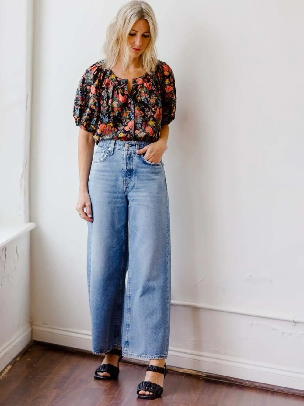 Rag & Bone Maya High Waist Ankle Length Wide Leg Jeans in Hermosa